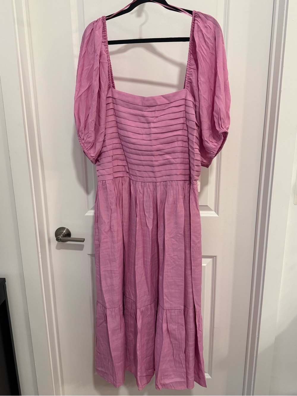LC Lauren Conrad Plus Size Pink Pleated-Bodice Midi Dress Size 2X - Picture 2 of 12